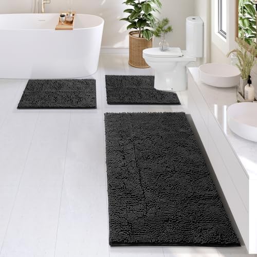 Hearth & Harbor Bathroom Rugs, Chenille Bath Mat - Image 4
