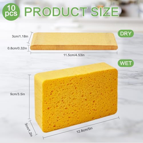 10-Count Kitchen Sponges, Compostable Thicker Pop-Up Sponges - Image 2