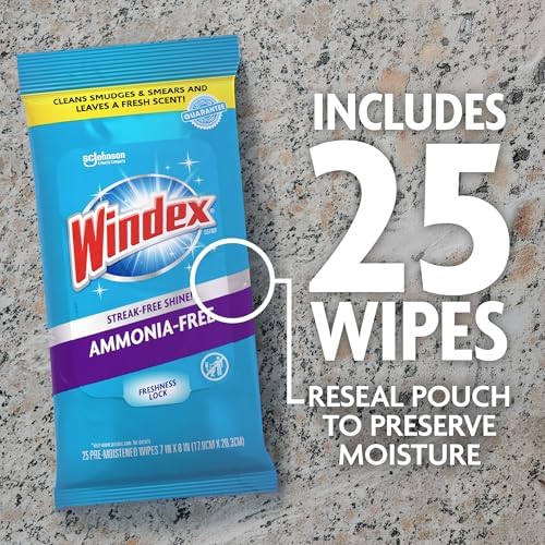 Windex Ammonia Free Glass and Window Cleaning Wipes - Image 3