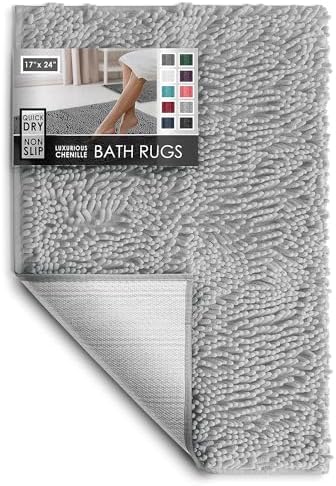 Hearth & Harbor Bathroom Rugs, Chenille Bath Mat by HearthHarbor