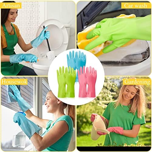 Rubber Reusable Gloves Long Household Dishwashing Gloves Kitchen Cleaning - Image 5