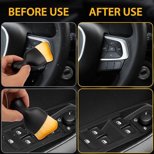 Amrules 2 Pcs Car Interior Detailing Brush Cleaning Tools - Image 4