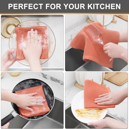 Kitinjoy 100% Cotton Waffle 6-Pack Kitchen Towels - Image 4