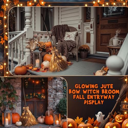 Rtteri 5.2ft Halloween Light-up Witches Broom Decoration - Image 6