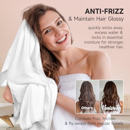 Umisleep Extra Large Microfiber Hair Towel, Ultra Absorbent - Image 4