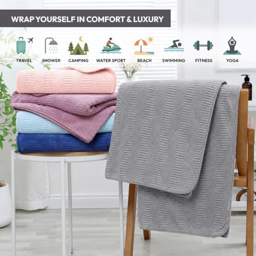JML Microfiber Bath Towels, 2 Pack, 27x55 in - Image 5