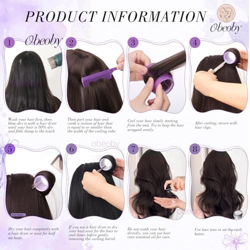 obeoby 4 Sizes Hair Rollers Curlers Set - Image 4