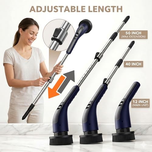 LIVINGPRO Electric Spin Scrubber, Cordless Cleaning Brush - Image 3