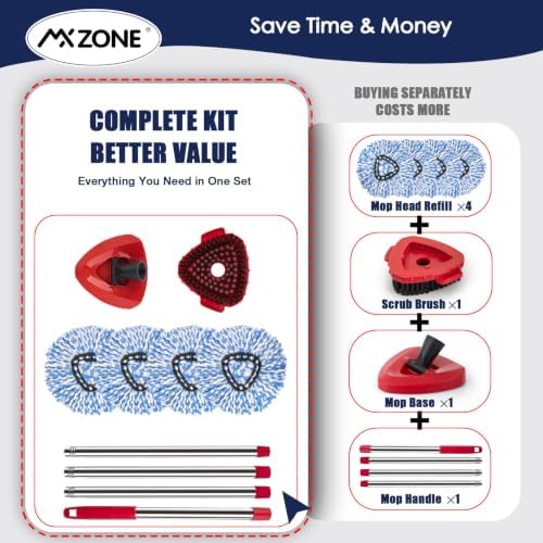 Spin Mop Head, Handle & Base Replacement Set - Image 6