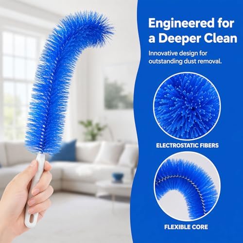 Bendable Microfiber Head, Reusable Dust Remover, 2026 Upgrade Fan Cleaner Brush - Image 4