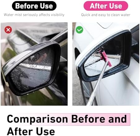 CouTun Car Side Mirror Squeegee, Retractable Car Rearview Mirror Wiper - Image 7