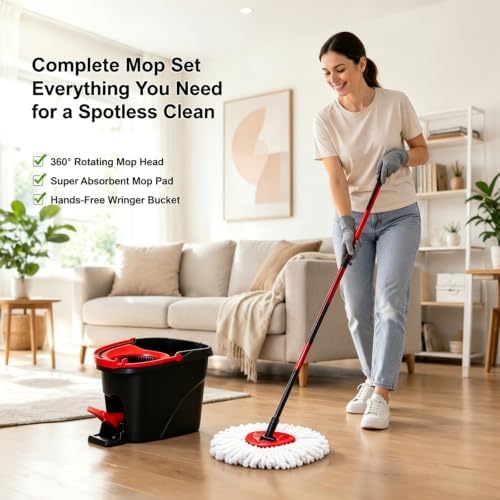 20 Pack Spin Mop Replacement Heads, 100% Microfiber Mop Head, Deep Cleaning - Image 7