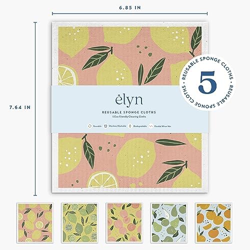 ELYN Swedish Dishcloths, Reusable & Washable Sponge Cloths, Absorbent Cleaning - Image 2