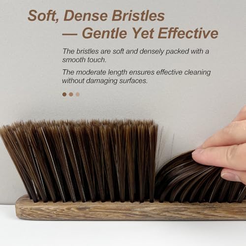 Wood Dusting Brush, Handheld Soft Bristle Cleaning Broom - Image 3