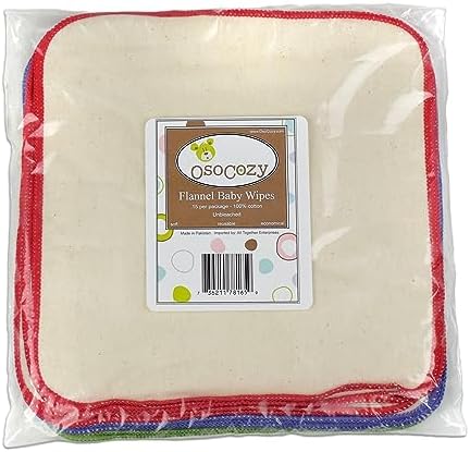 OsoCozy Unbleached Flannel Cloth Baby Wipes - Image 4