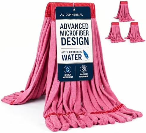 Microfiber Mop Head Replacement, Heavy Duty Commercial Tube Wet Mop Head Refill by Unknown