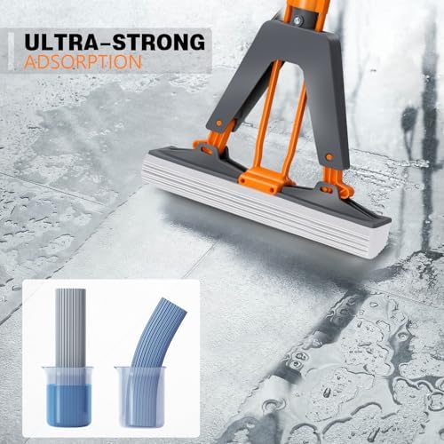 Masthome PVA Sponge Mop with 3 Replaceable Absorbent Heads - Image 3