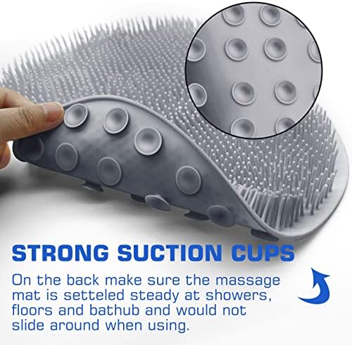 Shower Foot Scrubber Mat Back Washer Exfoliating Bath Wash Pad Wall Mounted - Image 5