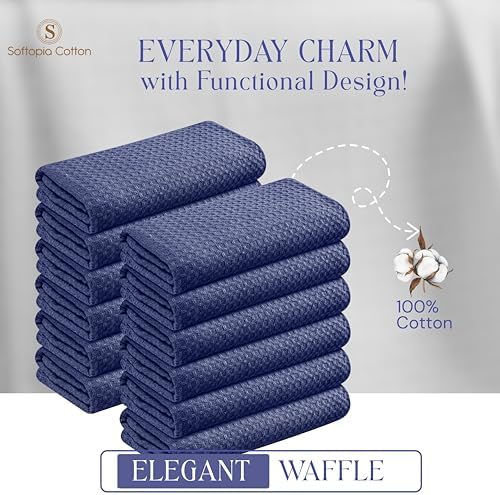 Waffle Weave Dish Towels 4 Pack, 16x26 Inches, Quick Dry Towels - Image 3