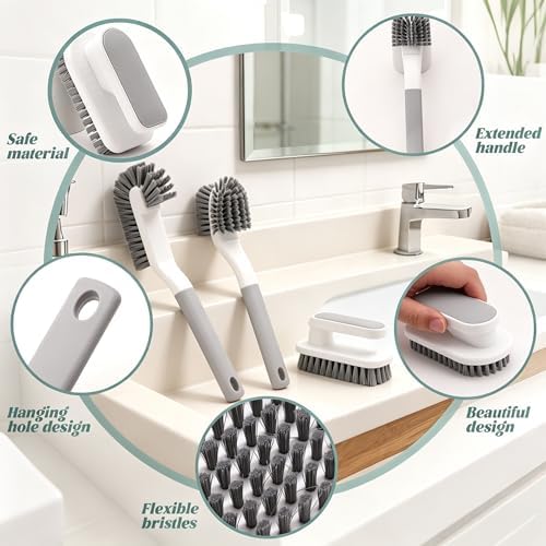 3‑Pack Scrub Brushes, Medium Stiff - Image 3