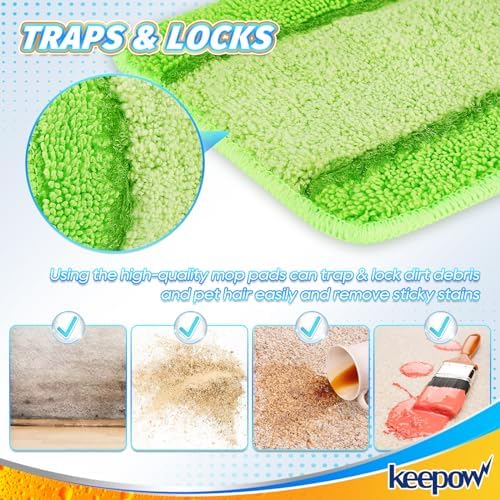 KEEPOW 2 Pack Spray Mop Pads Compatible - Image 6