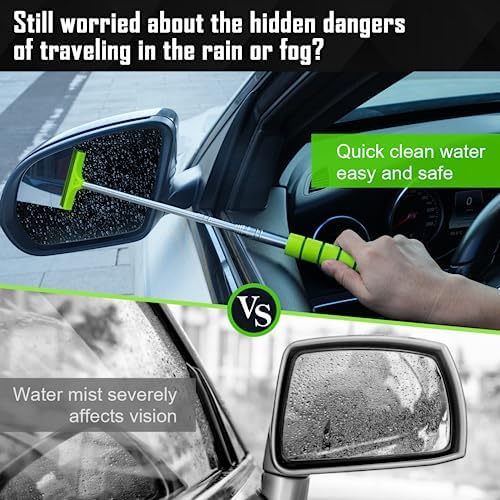 Side Mirror Squeegee, Retractable Car Rearview Mirror Wiper - Image 2