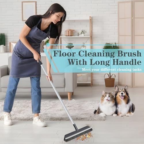 Floor Scrub Brush for Cleaning Bathroom, Garage and Deck - Image 3