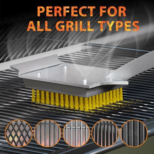 ENLOY 17" Grill Brush & Scraper - Image 6