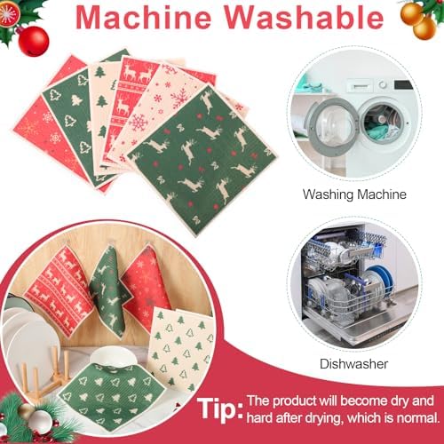 6 Pack Christmas Swedish Dishcloths - Image 5