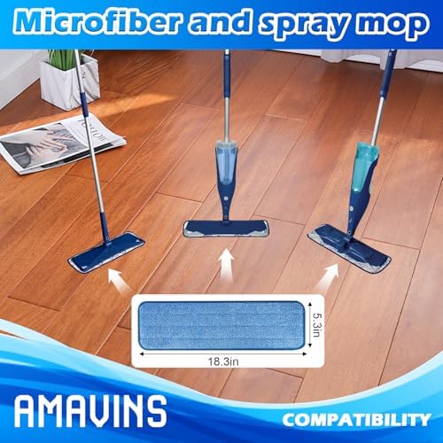 AmaVins 3 Pack Microfiber Cleaning Pads, Reusable Microfiber Mop Pads - Image 3