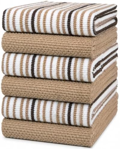 Bumble Kitchen Towels 6 Pack 100% Cotton 16"x26" by BumbleTowels