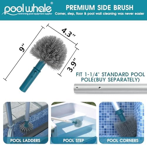 20'' Pool Brush Head, Detachable Pool Cleaning Brush - Image 4