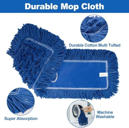 iDeaology - 24-Inch Washable Dust Mop Heads – Full Cloth, Extra Durable - Image 3