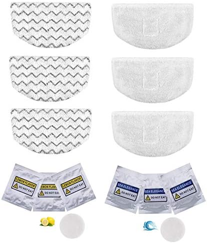 LeFix 6 Pack Washable Steam Mop Pads Replacement + 6 Fragrance Discs Compatible by Unknown