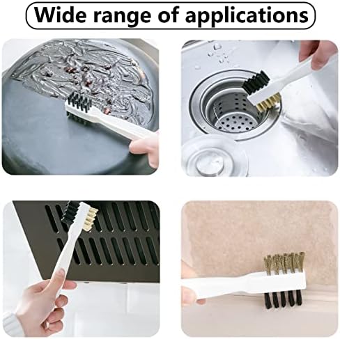2 Pcs Deep Gas Stove Wire Brushes 4-in-1 Metal Kitchen Cleaning Wire Brush - Image 5