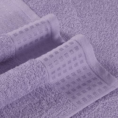 GLAMBURG 100% Cotton Ultra Soft 6 Pack Towel Set, Contains 2 Bath Towels 28x55 - Image 2