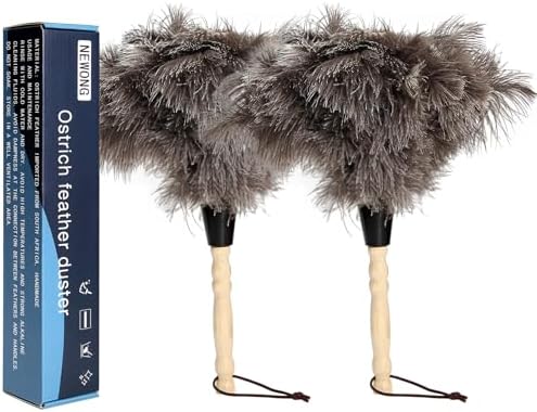Ostrich Feather Dusters with Wooden Handles by NEWONG