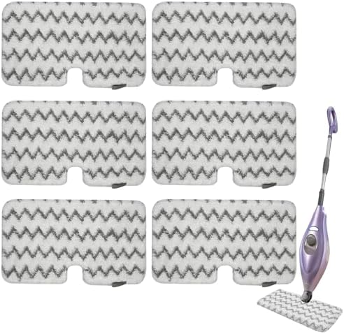 6 Pack S3501 Steam Pocket Mop Replacement Pads by Wisorder