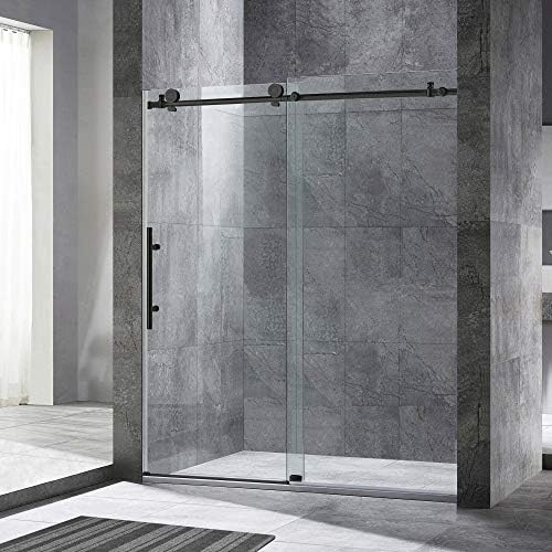 Woodbridge Frameless Sliding Shower, 3/8" Clear Tempered Glass, Designed by Unknown