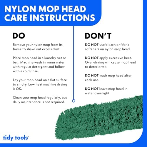 Commercial Dust Mop Replacement Head – 48 x 5 in. Cotton Nylon Reusable Mop - Image 5