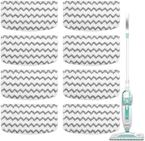 Flammi Scrub Steam Mop Pads for Shark S1000 S2001, 8 Pack by Flammi