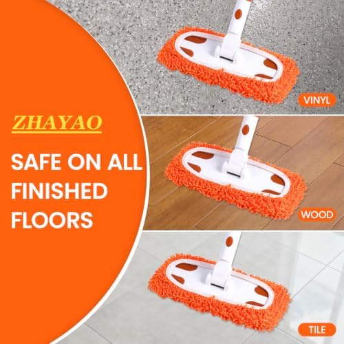 Sweeper Mop System with 3 Reusable Microfiber Mop Pads - Image 6