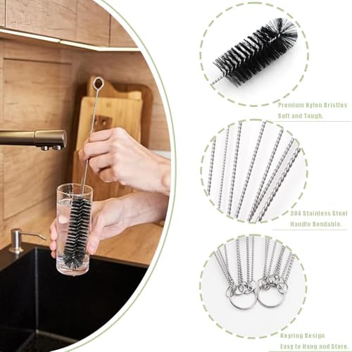 Cleaning Brushes, for Washing Narrow Neck Water Bottles Jars Teapot Spout - Image 4