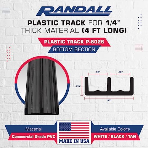 Randall Manufacturing 1/4" Plastic Sliding Door Track - Image 5