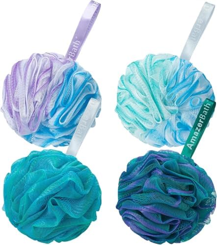AmazerBath Loofah Sponge 60g/Piece, Exfoliating Bath Sponge Body Scrubber by AmazerBath