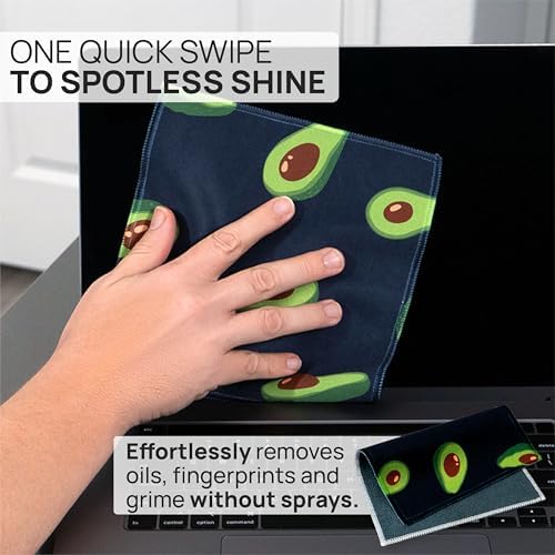 Microfiber Wholesale Quick Cloth Glasses Cleaning Cloths 8x8 Avocado 1-Pack - Image 2