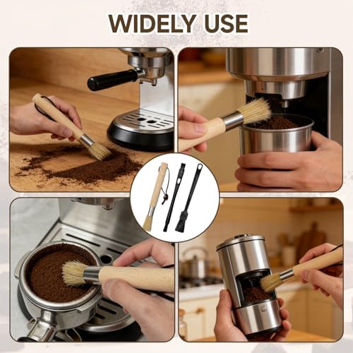 Coffee Grinder Cleaning Brush Set 3 Pack, Espresso Machine Cleaner Brush - Image 6
