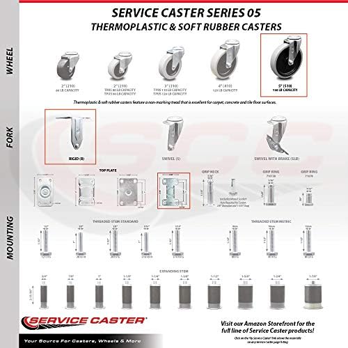 5" Rubbermaid Cart Casters - Image 4