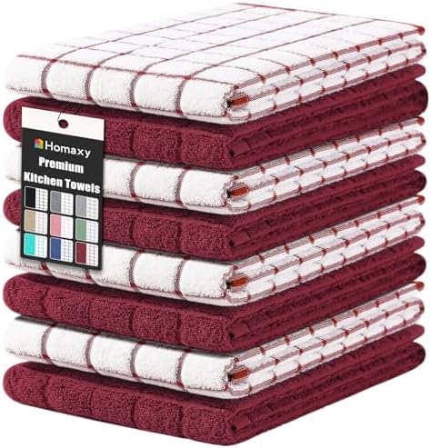 Homaxy Large Premium Cotton Kitchen Towels 16"x 28", 8 Pack by Homaxy