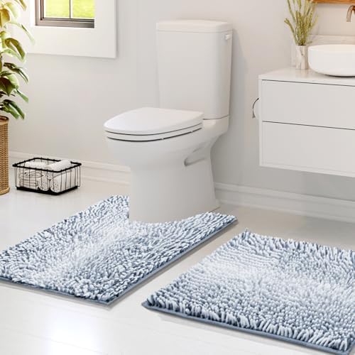 Hearth & Harbor Bathroom Rugs, Chenille Bath Mat - Image 2